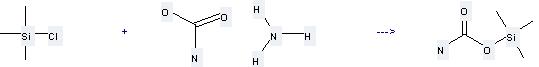 Ammonium carbamate can be used to produce trimethylsilyl carbamate at the temperature of 20 °C